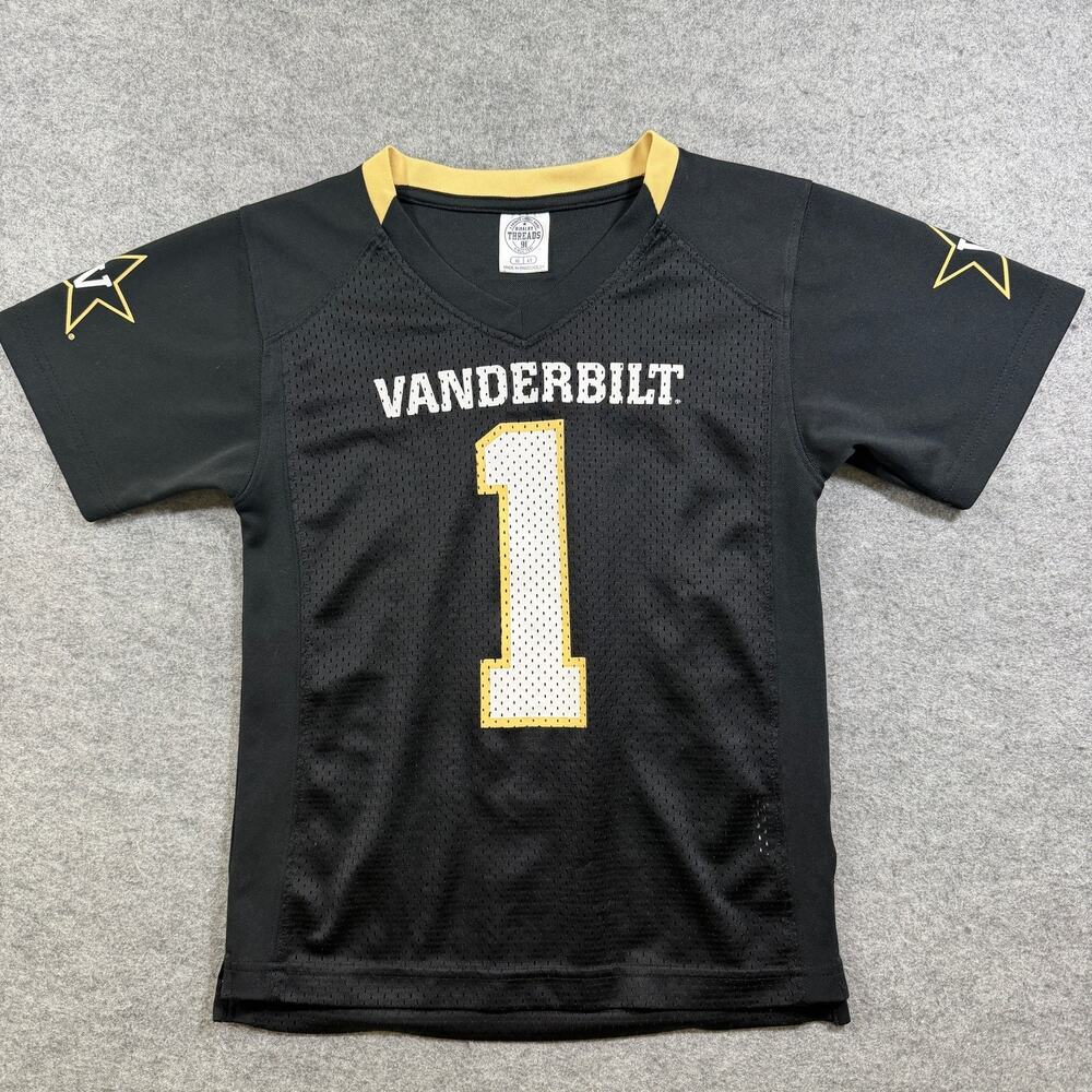 Vanderbilt Commodores Football Jersey Boys XS 4/5 Black Gold #1 NCAA Fan Gear